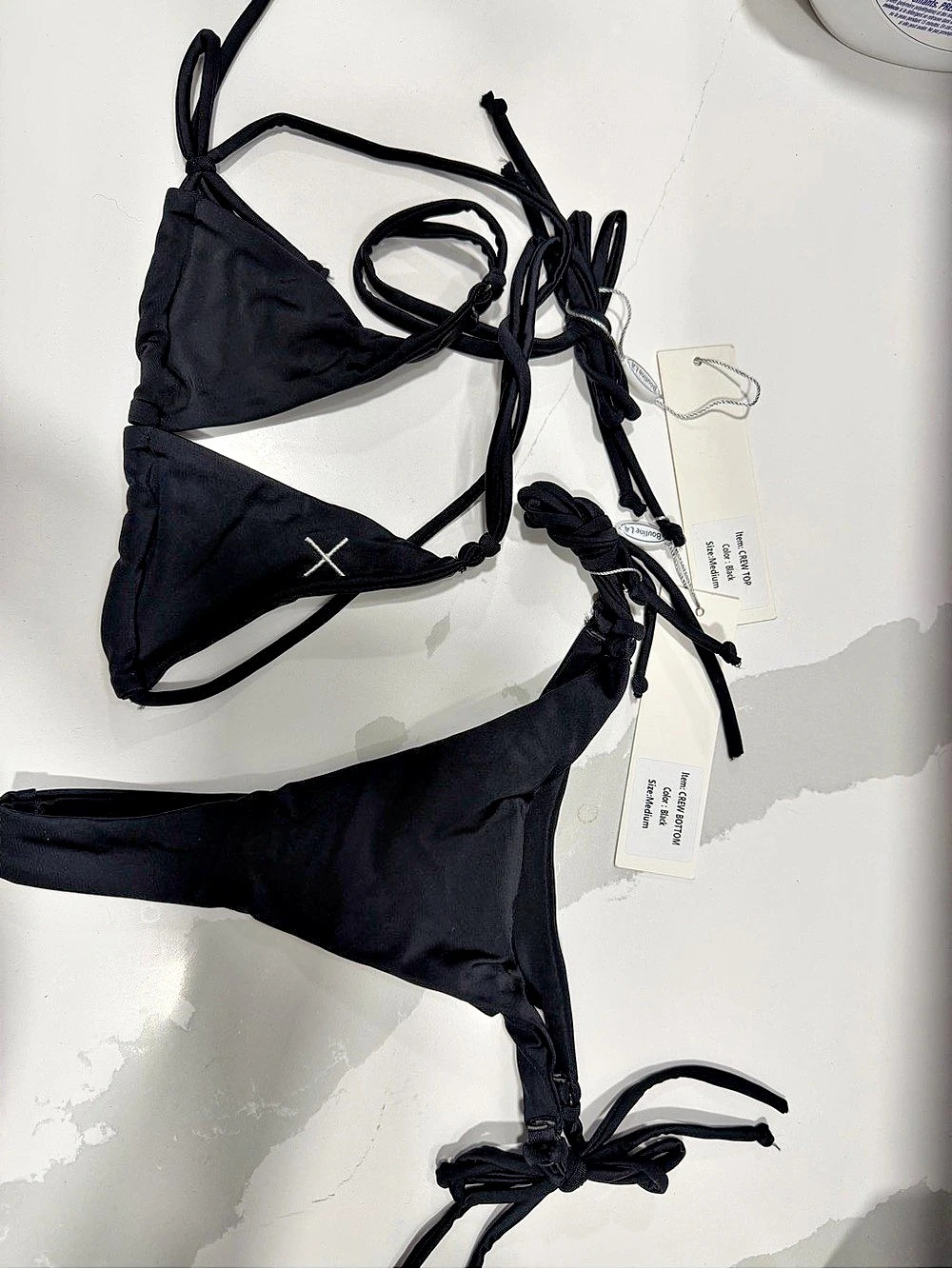 Boutine LA Black Bikini Set Size M NWT